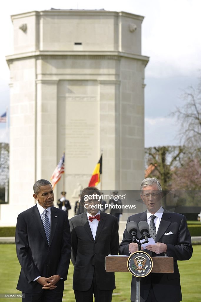 US President Obama Visits Flanders Field American Cemetery And Memorial