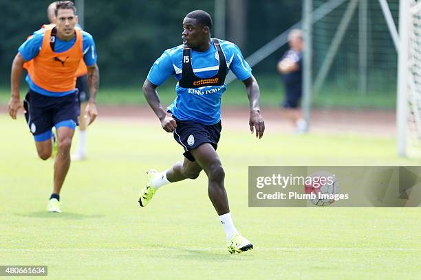 Jeff Schlupp during the Leicester City training session at their pre-season training camp on July 14, 2015 in Spielfeld, Austria.