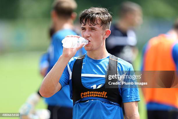 Ben Chilwell during the Leicester City training session at their pre-season training camp on July 14, 2015 in Spielfeld, Austria.