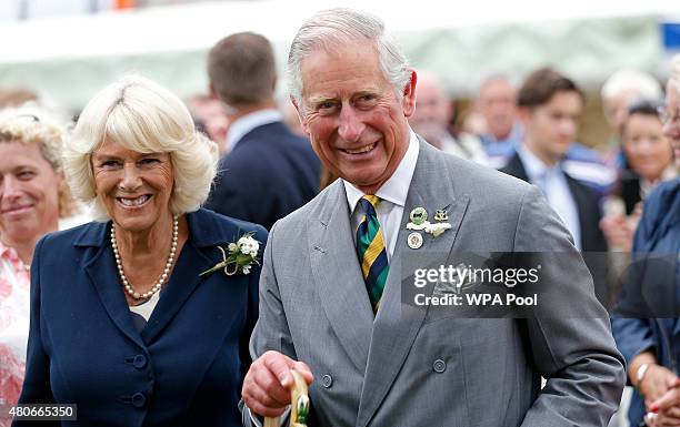 Camilla, Duchess of Cornwall and Prince Charles, Prince of Wales attend The Great Yorkshire Show on July 14, 2015 in Harrogate, England.