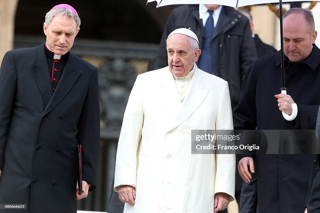 Pope Francis Attends His Weekly Audience At St. Peter's Square