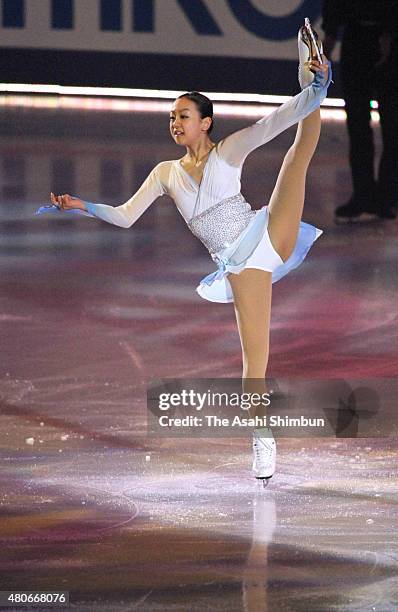 Mao Asada performs in the exhibition of the All Japan Figure Skating Championships at Namihaya Dome on December 26, 2011 in Kadoma, Osaka, Japan.