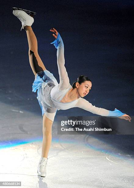 Mao Asada performs in the exhibition of the All Japan Figure Skating Championships at Namihaya Dome on December 26, 2011 in Kadoma, Osaka, Japan.