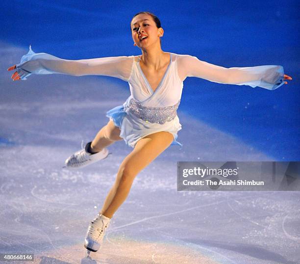 Mao Asada performs in the exhibition of the All Japan Figure Skating Championships at Namihaya Dome on December 26, 2011 in Kadoma, Osaka, Japan.