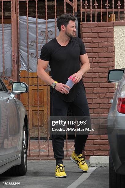 Maksim Chmerkovskiy is seen on March 25, 2014 in Los Angeles, California.
