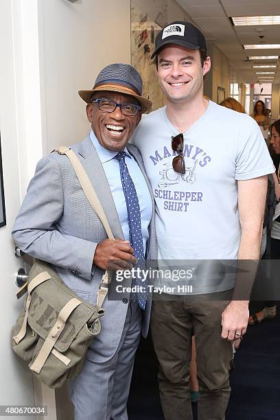 Al Roker and Bill Hader visit the SiriusXM Studios on July 14, 2015 in New York City.