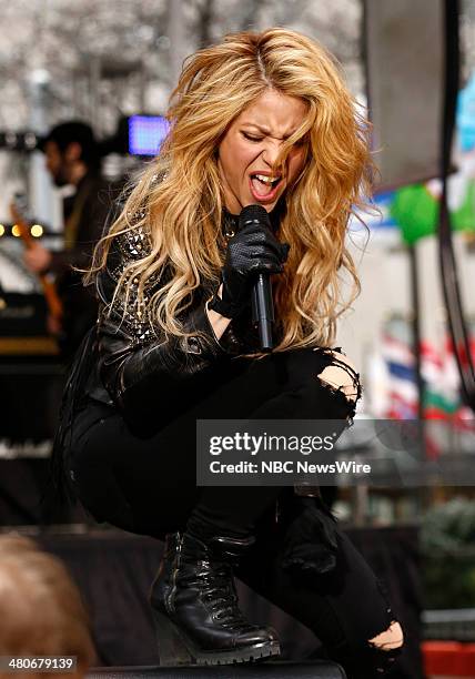 Musician Shakira appears on NBC News' "Today" show on March 26, 2014 --