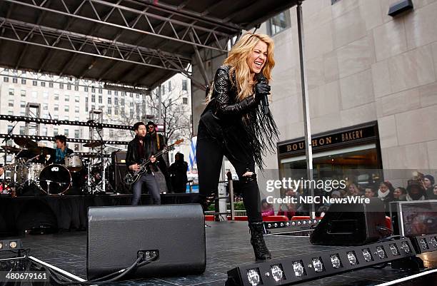 Musician Shakira appears on NBC News' "Today" show on March 26, 2014 --