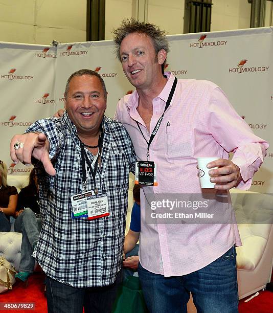 Food & Beverage Magazine Publisher Michael Politz and Hot Mixology host Dave Elger attend the 29th annual Nightclub & Bar Convention and Trade Show...