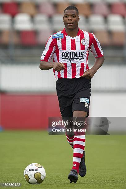 Denzel Dumfries during the team presentation of Sparta Rotterdam on July 14, 2014 at the Sparta stadium the Castle in Rotterdam, The Netherlands.