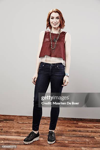 Felicia Day poses for a portrait at the Getty Images Portrait Studio Powered By Samsung Galaxy At Comic-Con International 2015 at Hard Rock Hotel San...