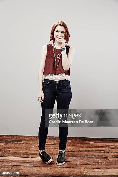 Felicia Day poses for a portrait at the Getty Images Portrait Studio Powered By Samsung Galaxy At Comic-Con International 2015 at Hard Rock Hotel San...