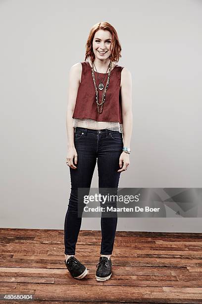 Felicia Day poses for a portrait at the Getty Images Portrait Studio Powered By Samsung Galaxy At Comic-Con International 2015 at Hard Rock Hotel San...