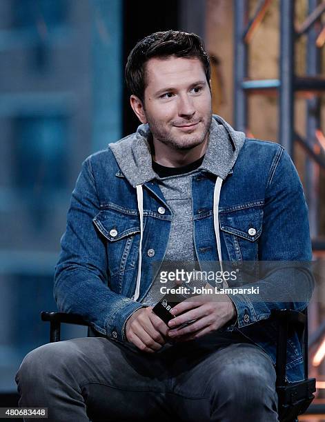 Adam Young of: "Owl City"speaks during AOL BUILD Speaker Series at AOL Studios In New York on July 14, 2015 in New York City.