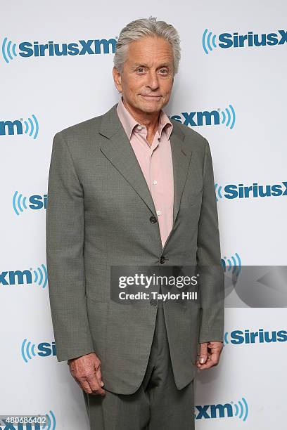 Actor Michael Douglas visits the SiriusXM Studios on July 14, 2015 in New York City.