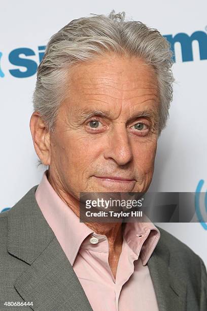Actor Michael Douglas visits the SiriusXM Studios on July 14, 2015 in New York City.