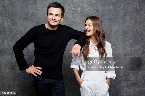 Actors Rupert Friend and Hannah Ware of 'Hitman: Agent 47' pose for a portrait at Comic-Con International 2015 for Los Angeles Times on July 9, 2015...