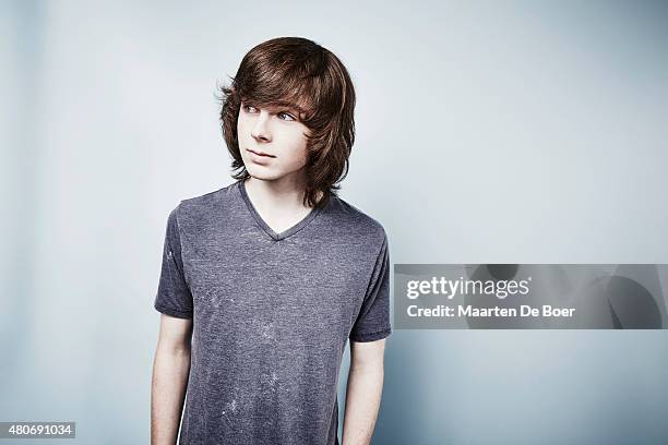 Actor Chandler Riggs of 'The Walking Dead' poses for a portrait at the Getty Images Portrait Studio Powered By Samsung Galaxy At Comic-Con...