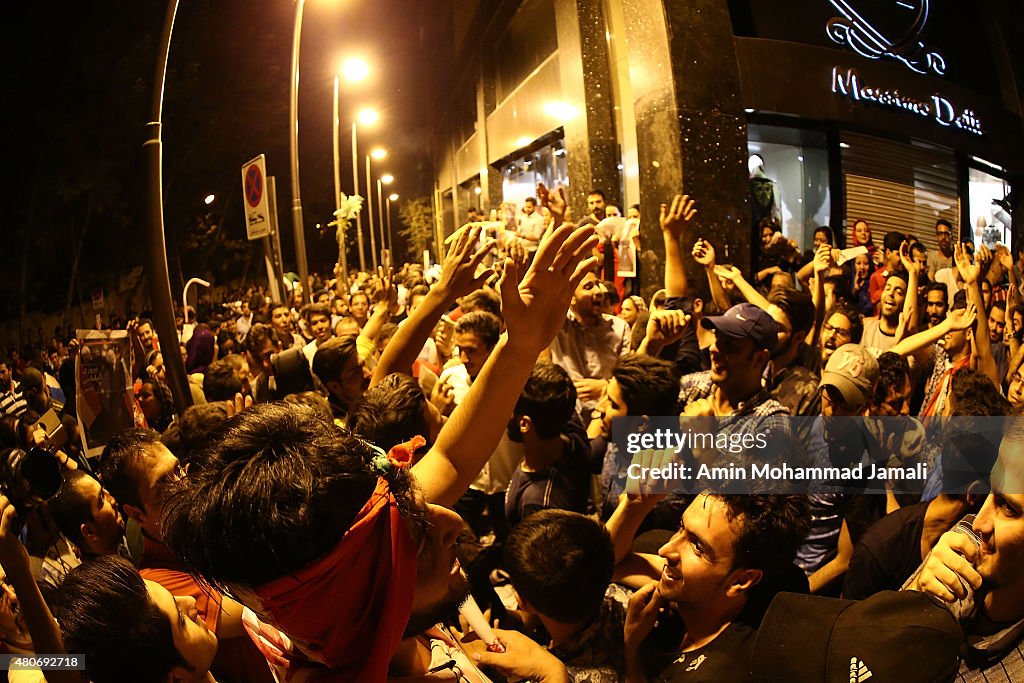 Iranians Celebrate After Announcement Of Nuclear Deal