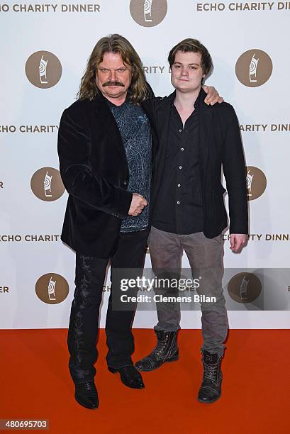 Lesley Mandoki and Gabor Mandoki attend the Echo Award 2014 Charity Dinner on March 26, 2014 in Berlin, Germany.