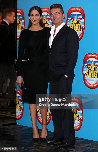 Lauren Silverman and Simon Cowell attend the press night of "I Can't Sing! The X Factor Musical" at London Palladium on March 26, 2014 in London,...