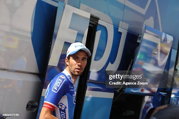 Thibaut Pinot of Team FDJ competes during Stage Ten of the Tour de France on Tuesday 14 July 2015, La Pierre Saint Martin, France.