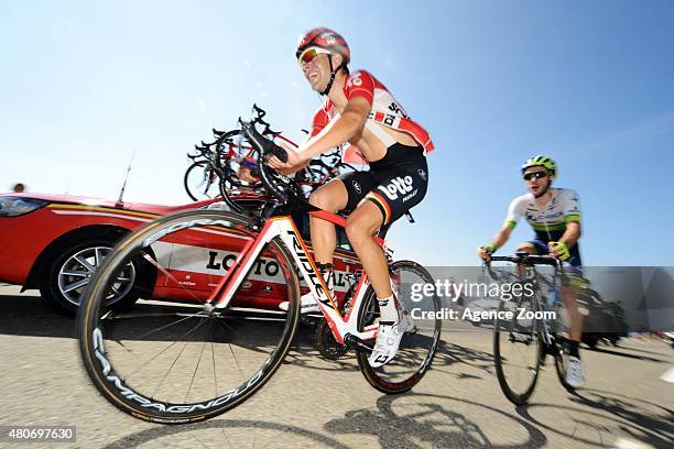 Tony Gallopin of Team Lotto Soudal competes during Stage Ten of the Tour de France on Tuesday 14 July 2015, La Pierre Saint Martin, France.