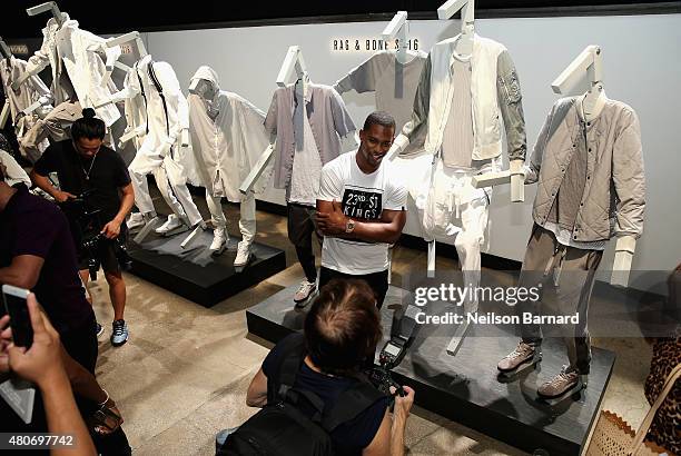 Victor Cruz attends the rag & bone SS16 Menswear Event at Highline Stages on July 14, 2015 in New York City.