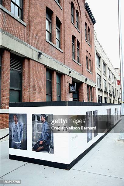 General view of atmosphere outside the rag & bone SS16 Menswear Event at Highline Stages on July 14, 2015 in New York City.