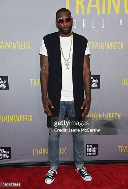 Player Amar'e Stoudemire attends the "Trainwreck" New York Premiere at Alice Tully Hall on July 14, 2015 in New York City.