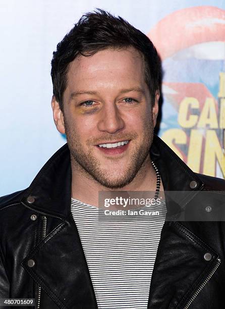 Matt Cardle attends the press night of "I Can't Sing! The X Factor Musical" at London Palladium on March 26, 2014 in London, England.