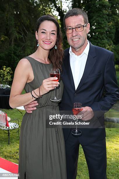 Charlotte Oeynhausen, Willi Bonke, Premium Cars Rosenheim, during the 'Winning by Giving' charity by Hadassah Medical Center on July 14, 2015 in...