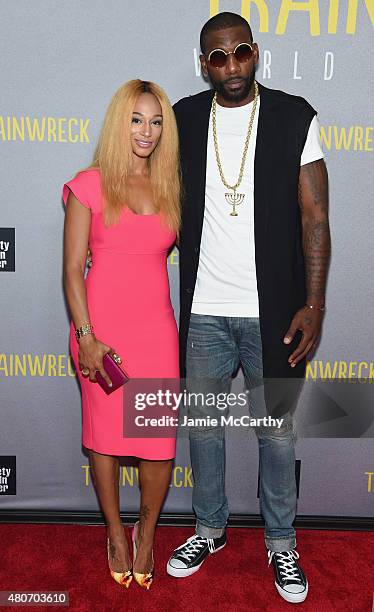 Alexis Welch and NBA player Amar'e Stoudemire attends the "Trainwreck" New York Premiere at Alice Tully Hall on July 14, 2015 in New York City.