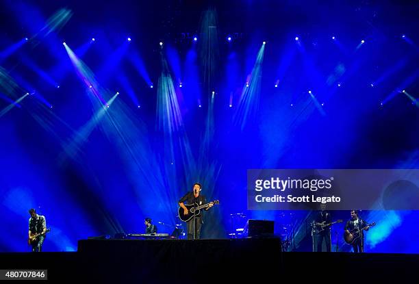 Patrick Bruel performs during Festival D'ete De Quebec on July 14, 2015 in Quebec City, Canada.