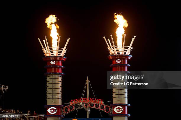 Power Stacks Reds 14 Great American Ballpark Power Stacks Stock Photos, High-Res Pictures ...