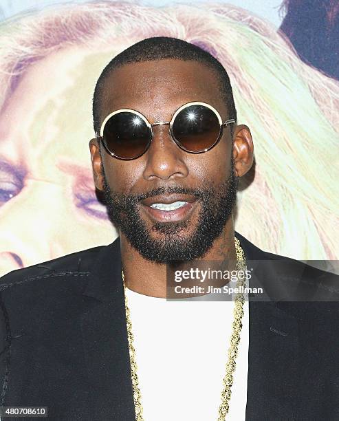 Basketball player Amar'e Stoudemire attends the "Trainwreck" New York premiere at Alice Tully Hall on July 14, 2015 in New York City.