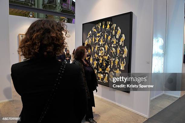 General view of atmosphere during the Paris Art Fair at Le Grand Palais on March 26, 2014 in Paris, France.