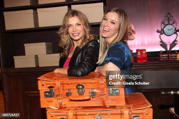 Ursula Karven, Nina Eichinger attend the screening of the series 'Mr Selfridge' at Karstadt on March 26, 2014 in Munich, Germany.