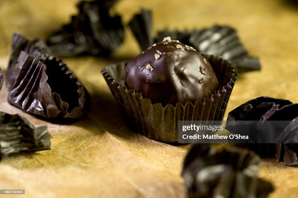 Handmade chocolate truffles