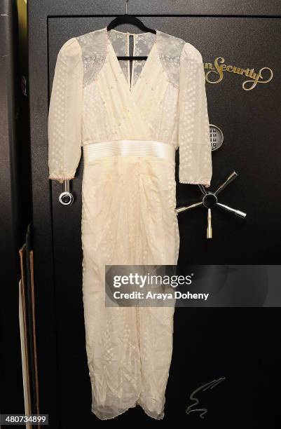 Princess Diana's dress is up for auction at NateD. Sanders auction house on March 26, 2014 in Los Angeles, California.