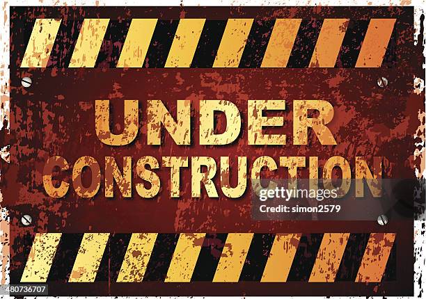 under construction sign - plastics processing stock illustrations