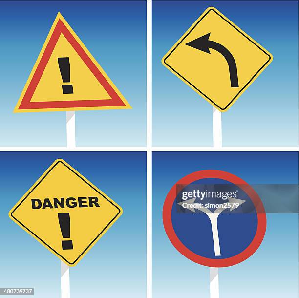 road sign - two way arrow stock illustrations