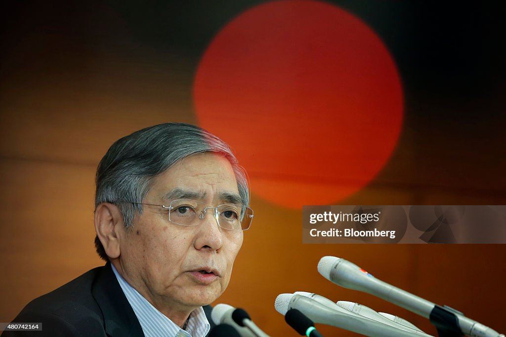 Bank Of Japan Governor Haruhiko Kuroda News Conference