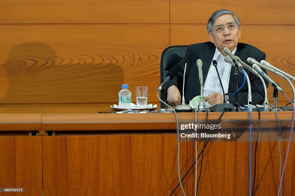 Bank Of Japan Governor Haruhiko Kuroda News Conference