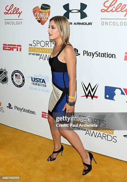 Personality Kristin Spodobalski attends the 2015 Sports Humanitarian Of The Year Awards at The Conga Room at L.A. Live on July 14, 2015 in Los...