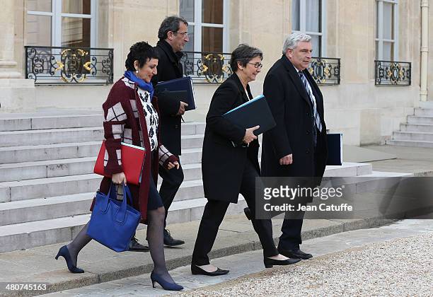 Dominique Bertinotti, french Deputy Minister for Family, Francois Lamy, french Minister for Cities, Valerie Fourneyron, french Minister for Sports...