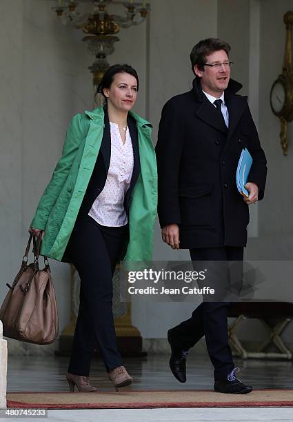 Cecile Duflot, french Minister for Country Planning and Housing and Pascal Canfin, french Deputy Minister of Foreign Affairs in charge of Development...