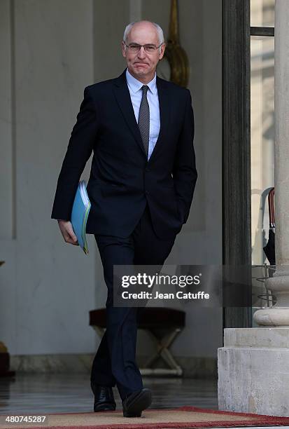 Thierry Repentin, french Deputy Minister of Foreign Affairs in charge of European Affairs attends the 'Conseil des Ministres', the weekly Cabinet...