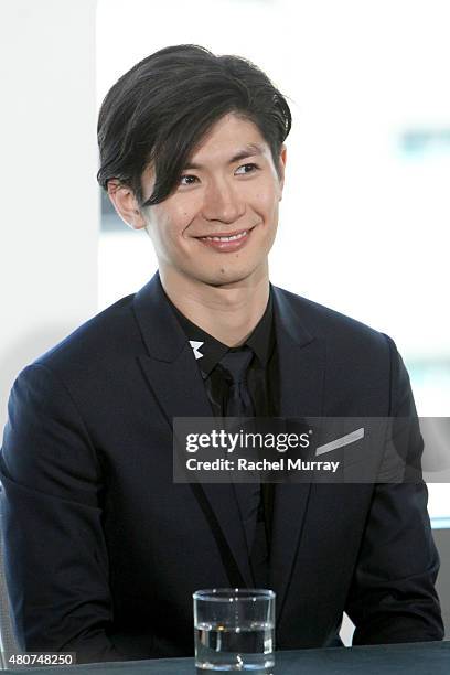 Actor Haruma Miura attends the "ATTACK ON TITAN" World Premiere press conference on July 14, 2015 in Hollywood, California.