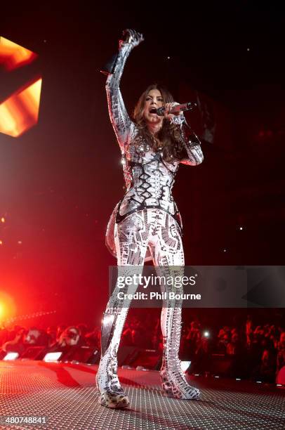 Fergie of Black Eyed Peas performing live at the O2 Arena, London on the 5th May 2010.